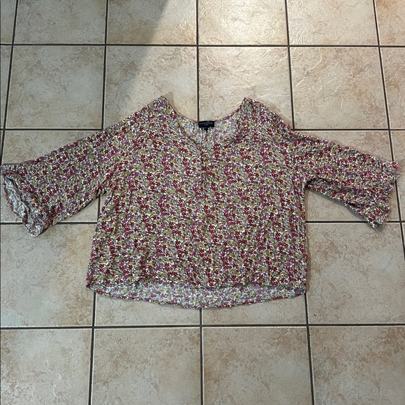 Cynthia Rowley Multicolor Floral Boho Blouse, Sz 2X - Picture 4 of 12